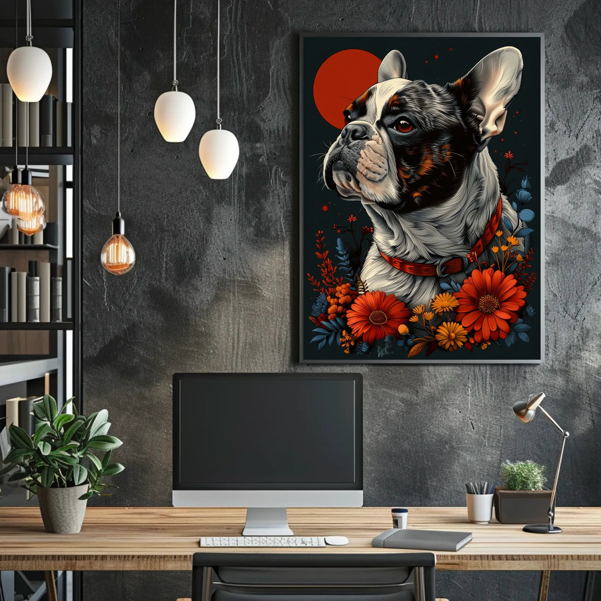 Regal Bulldog Portrait Poster