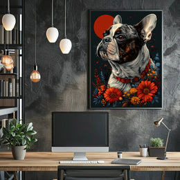 Regal Bulldog Portrait Poster