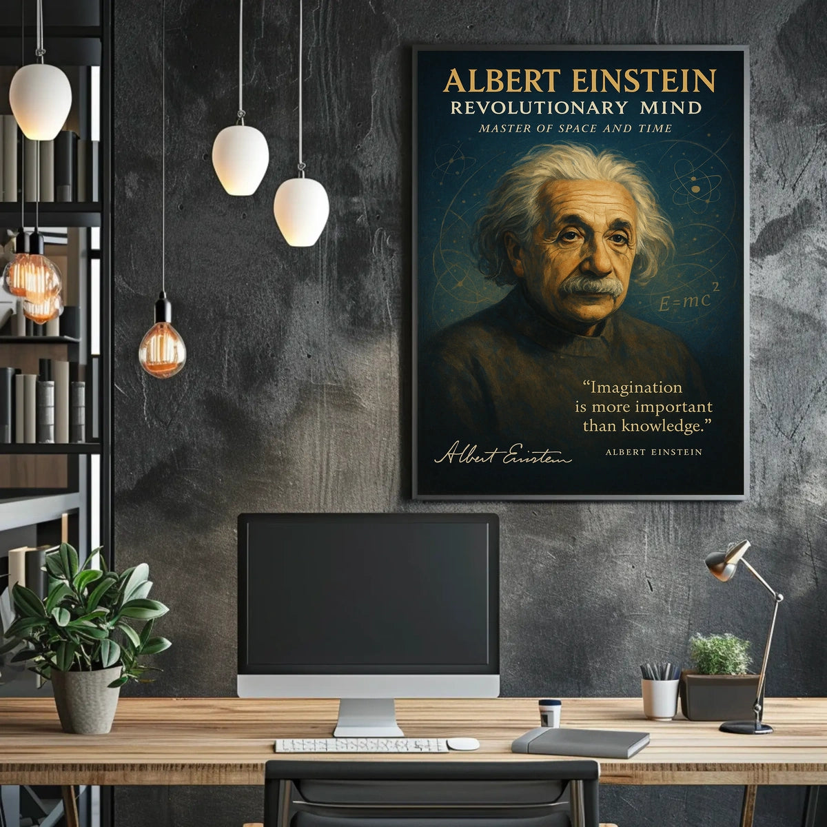 Einstein's Revolutionary Mind: Timeless Science Art Poster