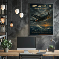 TBM Avenger Aviation Poster Vintage Military Wall Art