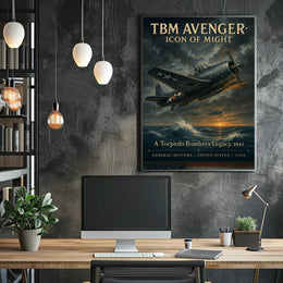 TBM Avenger Aviation Poster Vintage Military Wall Art