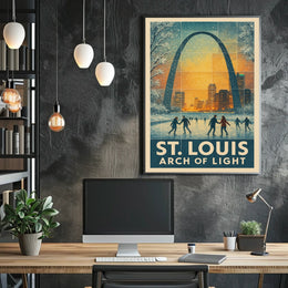 St. Louis Arch Of Light Poster