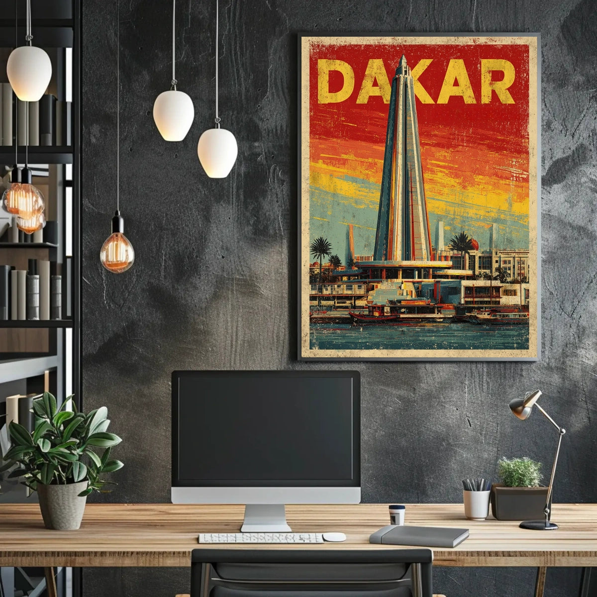 Dakar Skyline Poster