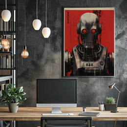 Futuristic Robot Design Poster