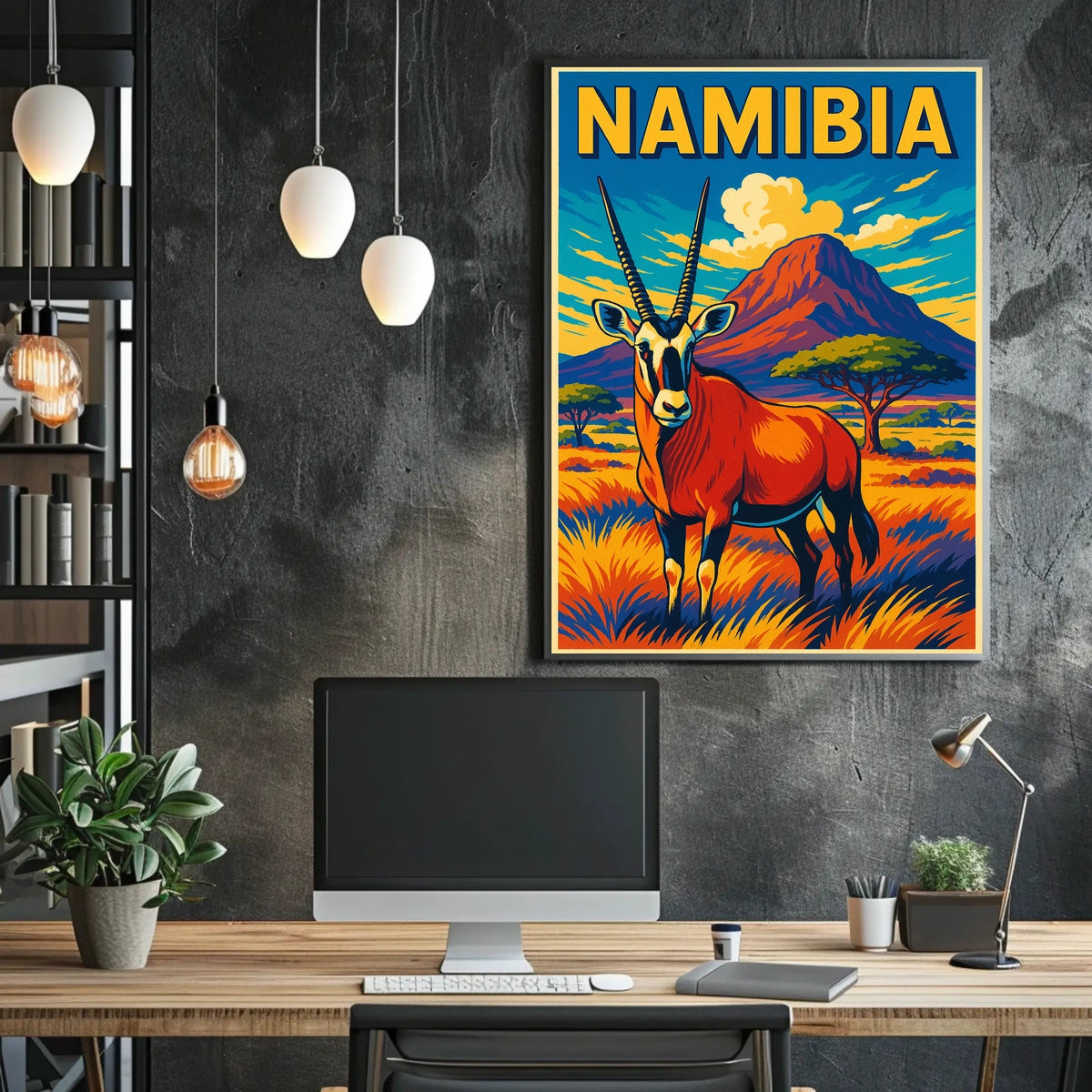 Namibia Wildlife Poster