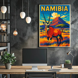 Namibia Wildlife Poster