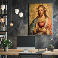 Sacred Heart Religious Iconography Poster