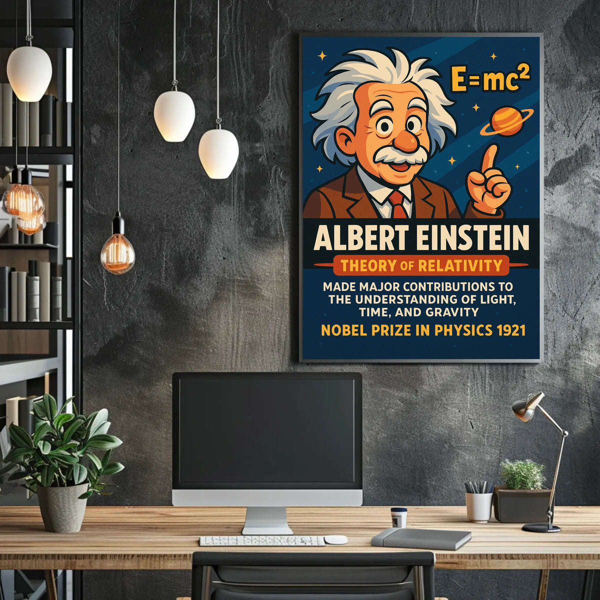 Einstein Relativity Vintage Science Poster