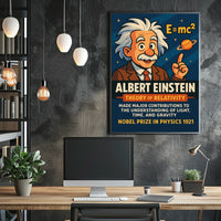 Einstein Relativity Vintage Science Poster