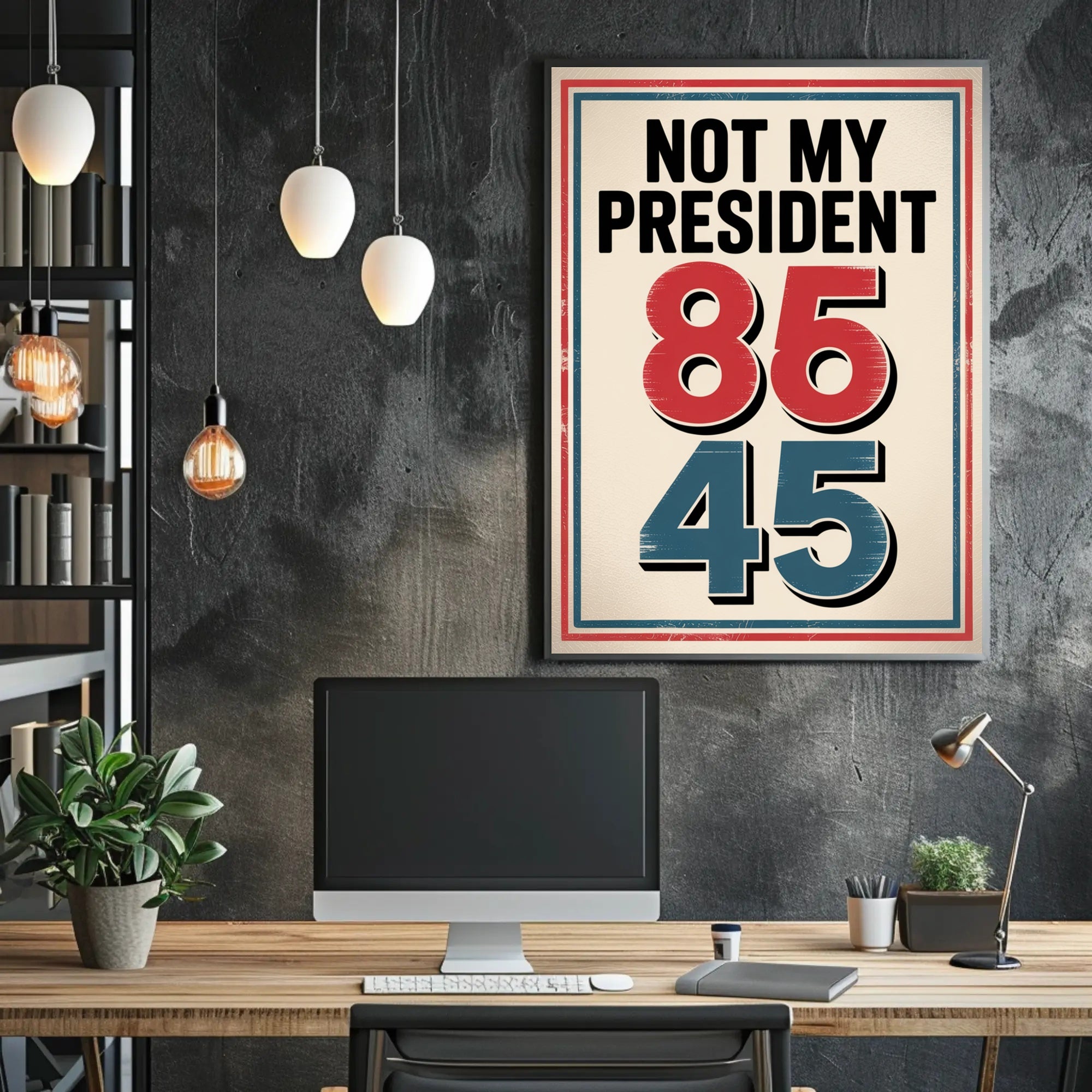 NOT MY PRESIDENT Bold Political or Propaganda Poster
