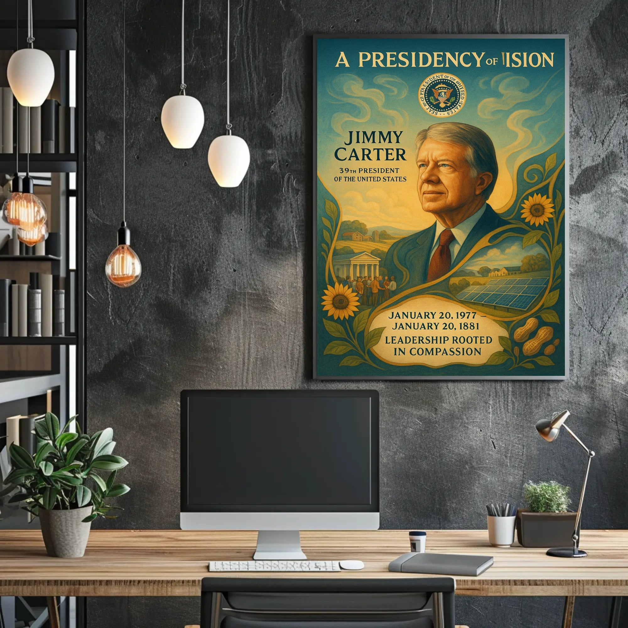 Jimmy Carter Civic Impact Presidential Artwork PosterGoat