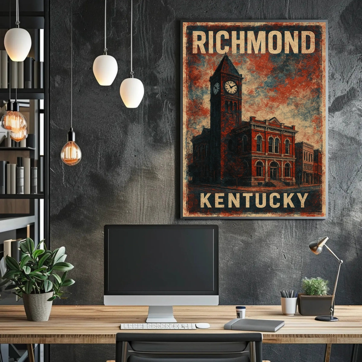Richmond Kentucky Cityscape Photography Realism Chic Poster