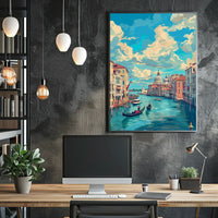Venice Grand Canal Romantic Art Poster Print