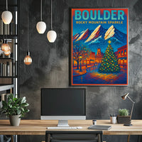 Boulder Rocky Mountain Sparkle Poster