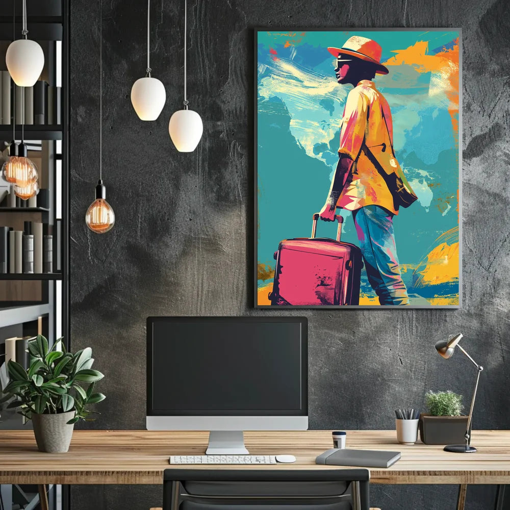 Vintage Parisian Café Scene Art Poster
