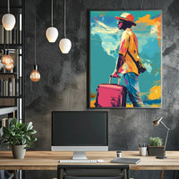 Vintage Parisian Café Scene Art Poster
