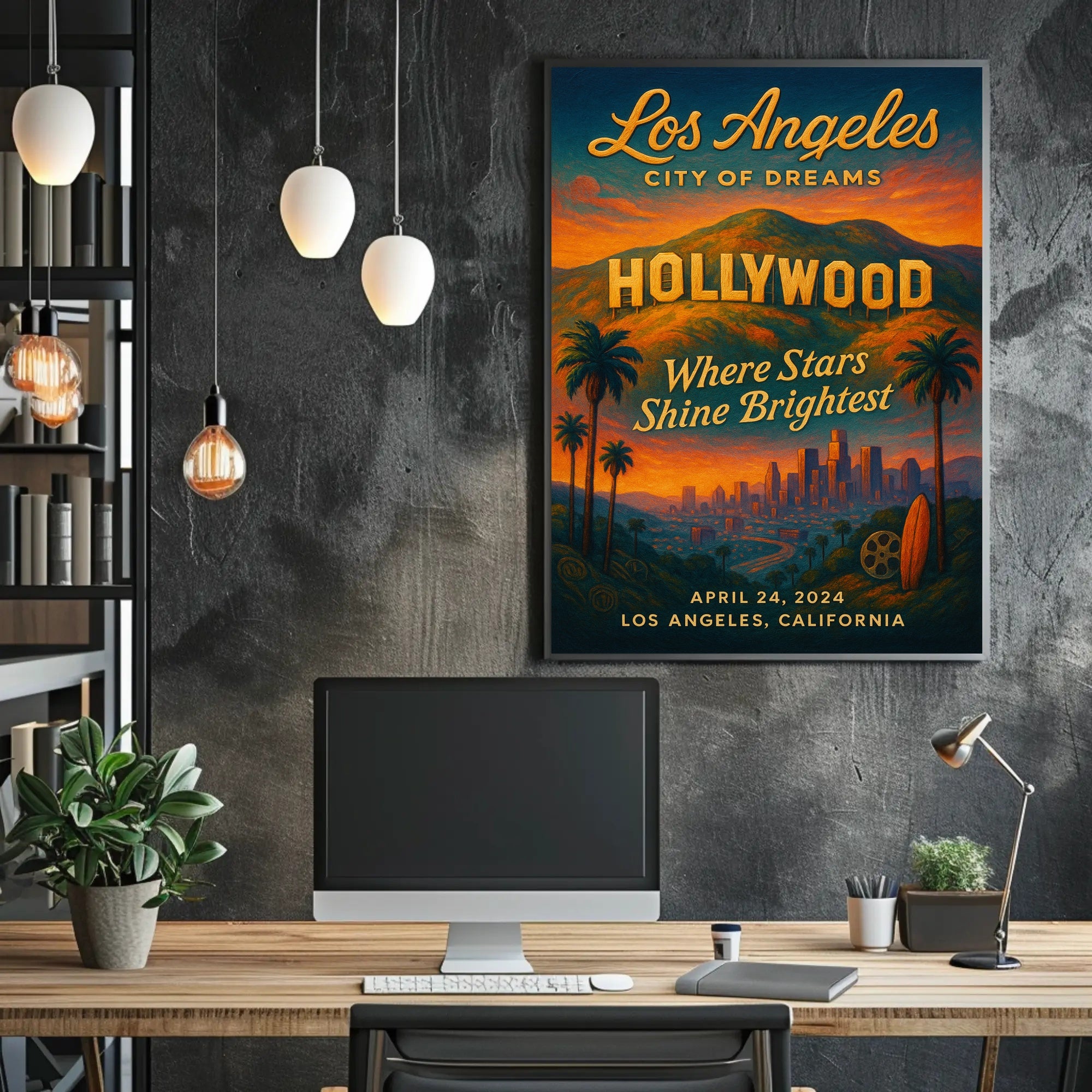 Los Angeles Dreamscape April 2024 Urban or Cityscape Poster