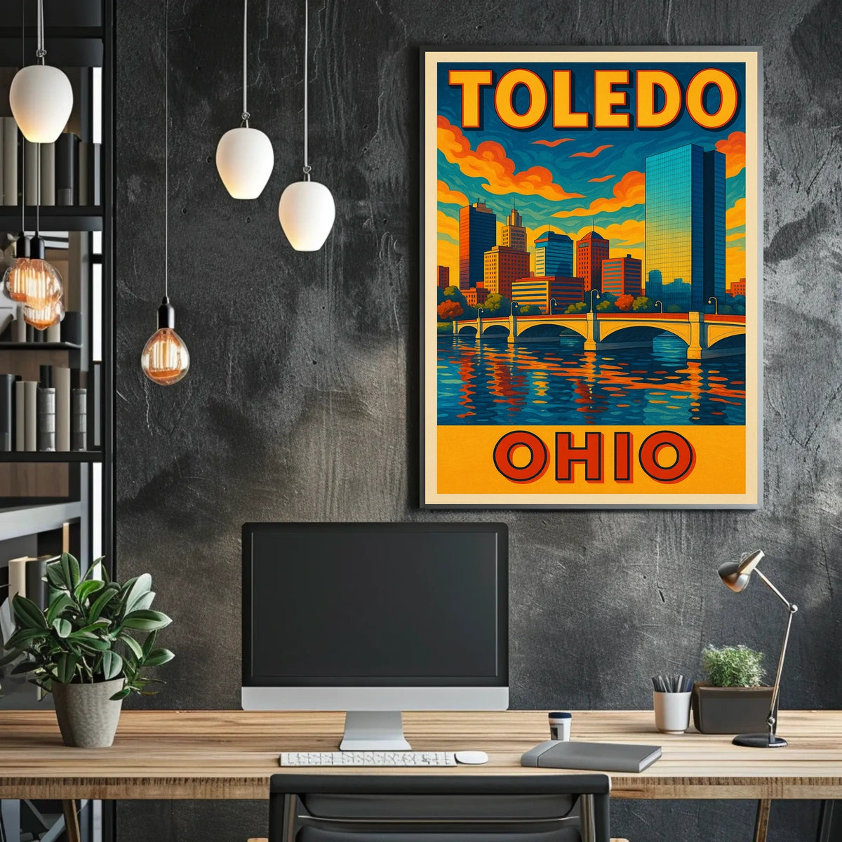 Toledo, Ohio A Vibrant Cityscape Poster