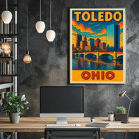 Toledo, Ohio A Vibrant Cityscape Poster