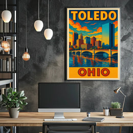 Toledo, Ohio A Vibrant Cityscape Poster