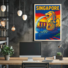 Singapore Iconic Merlion Poster