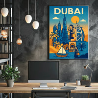 Discover Dubai Description Experience the vibrant blend of tradition Poster