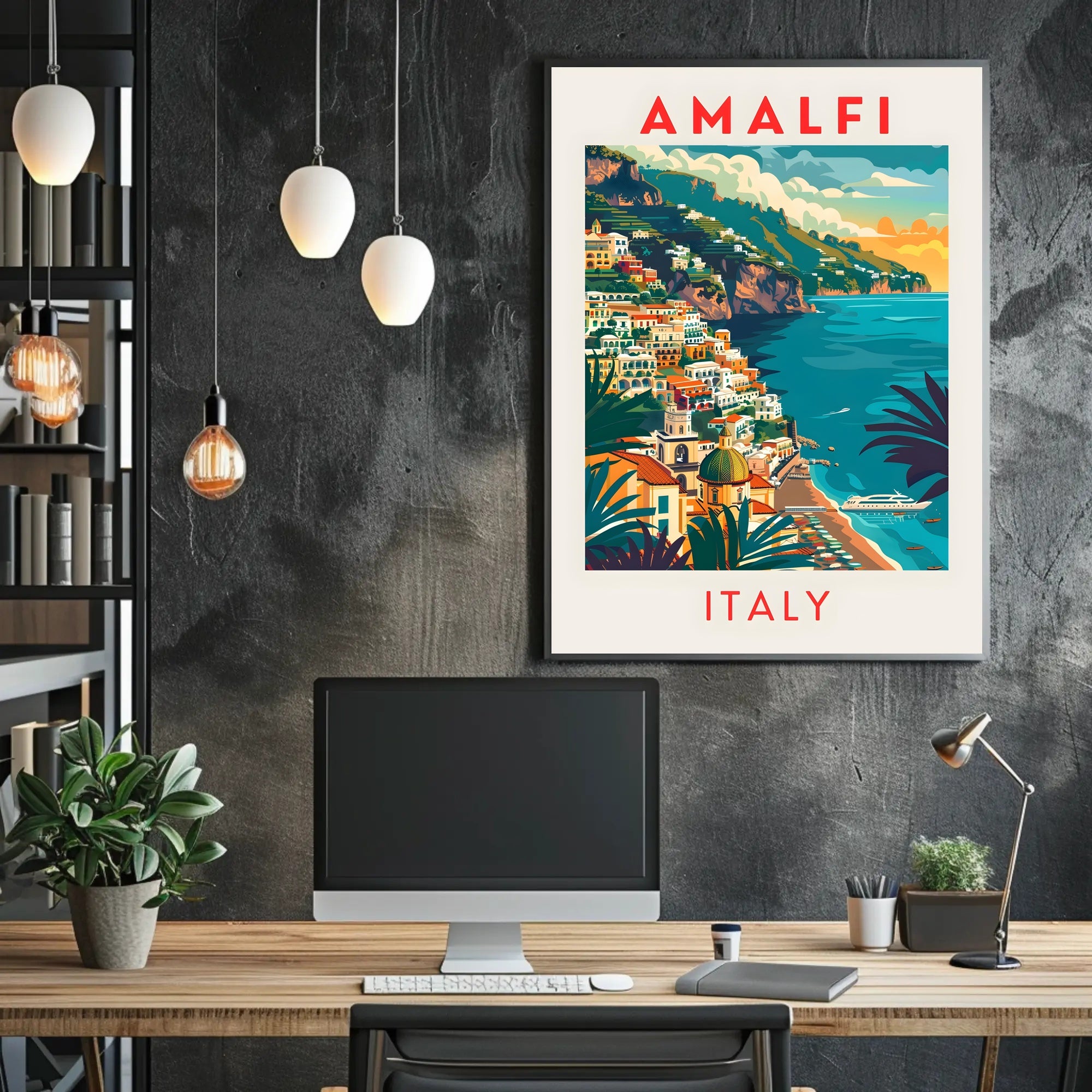 Amalfi Coast Travel Poster