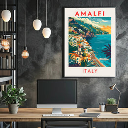 Amalfi Coast Travel Poster
