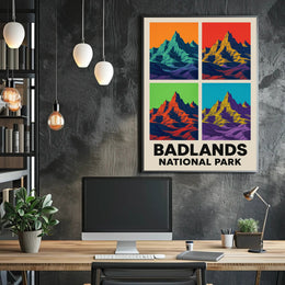 Vibrant Badlands National Park Poster
