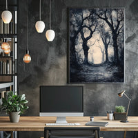 Mysterious Ethereal Forest Scene Artistic Poster