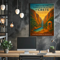 Crete's Ancient Beauty Serene Vintage Travel Poster