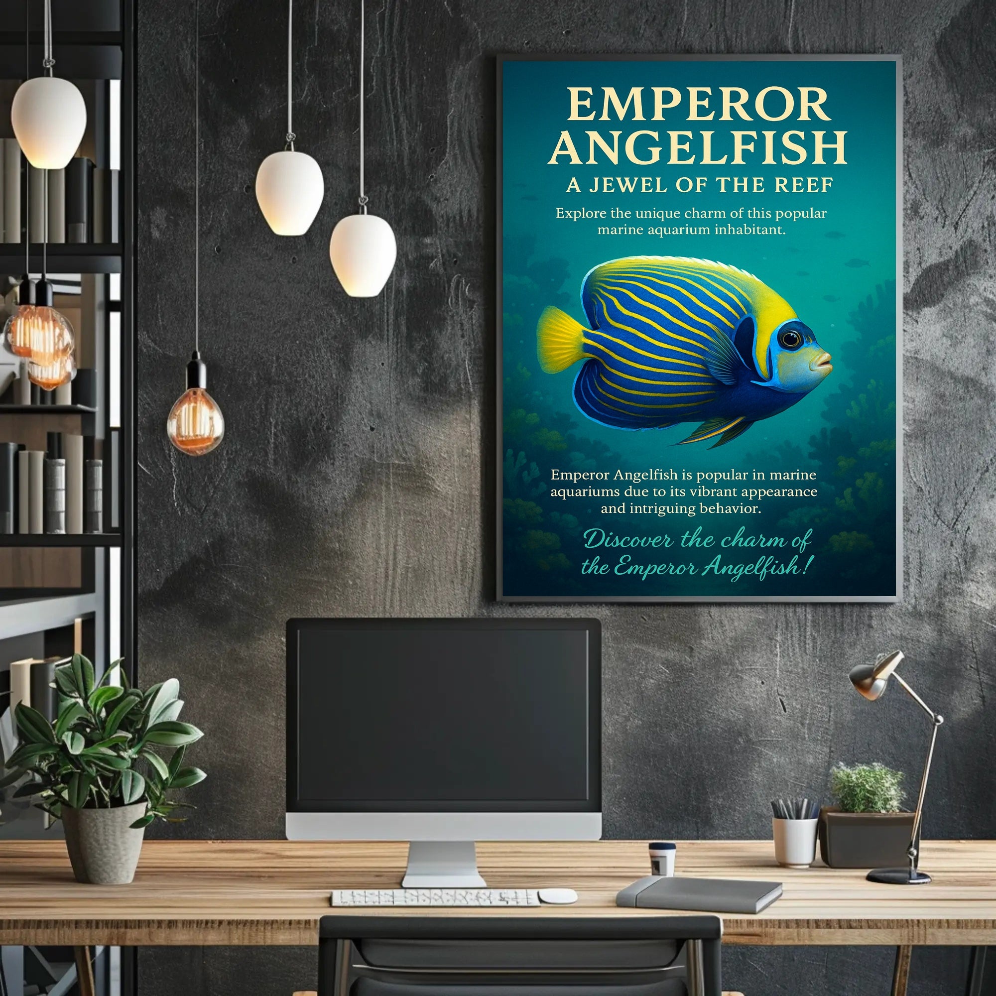 Emperor Angelfish A Jewel of the Reef Poster