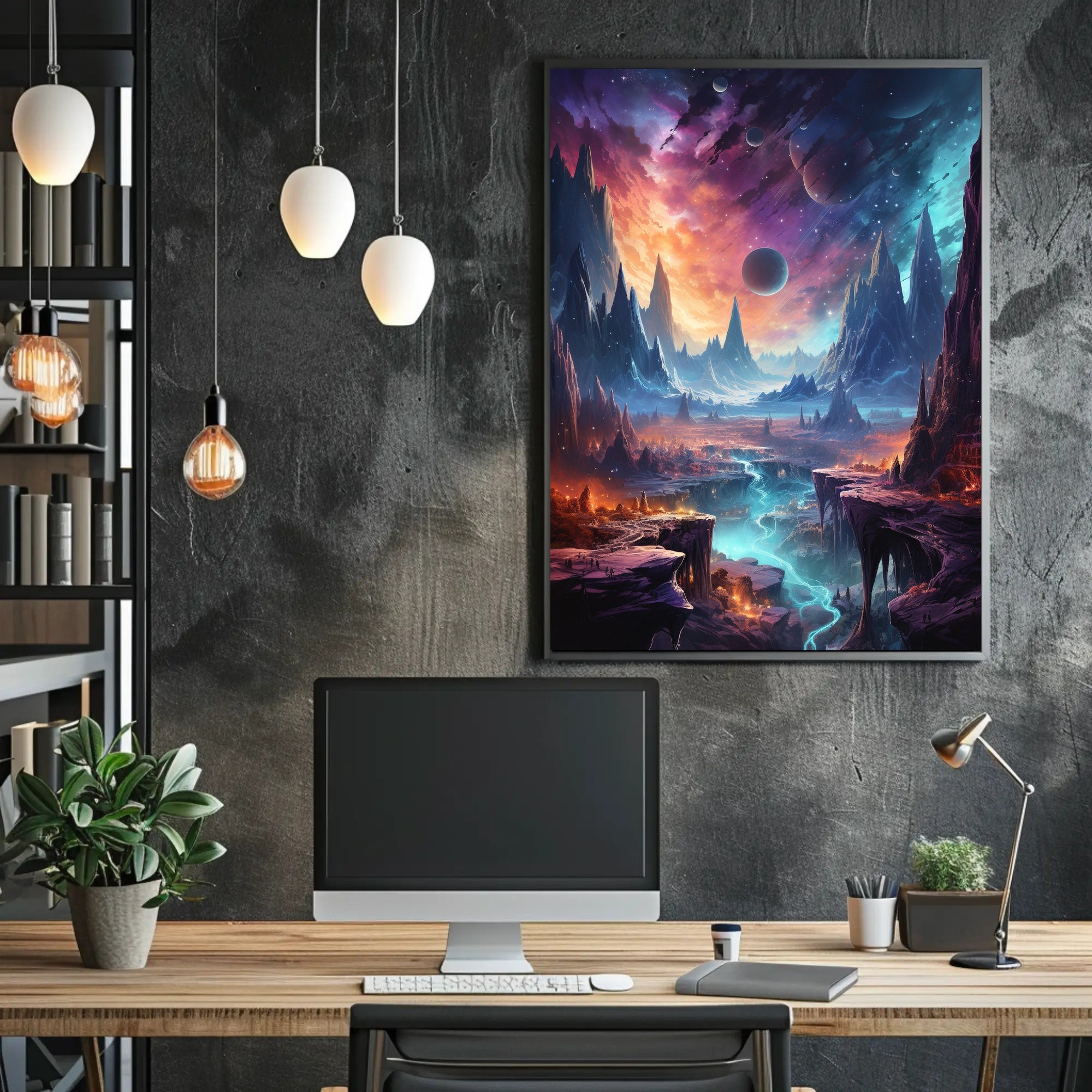 Fantastical Cosmic Journey Futuristic Sci-Fi Poster