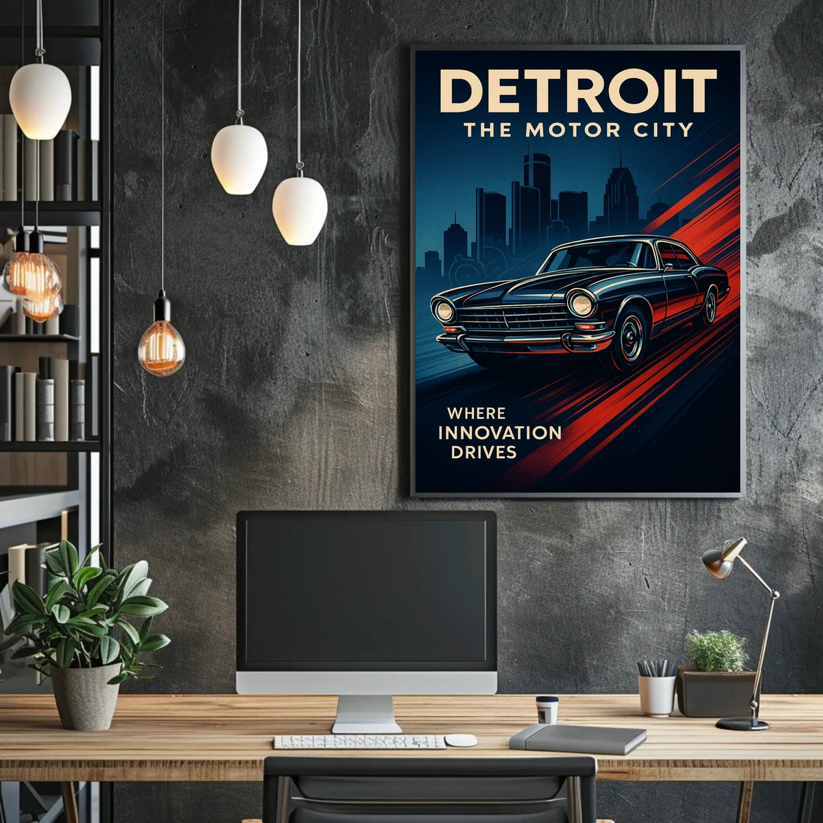 Detroit The Motor City Poster