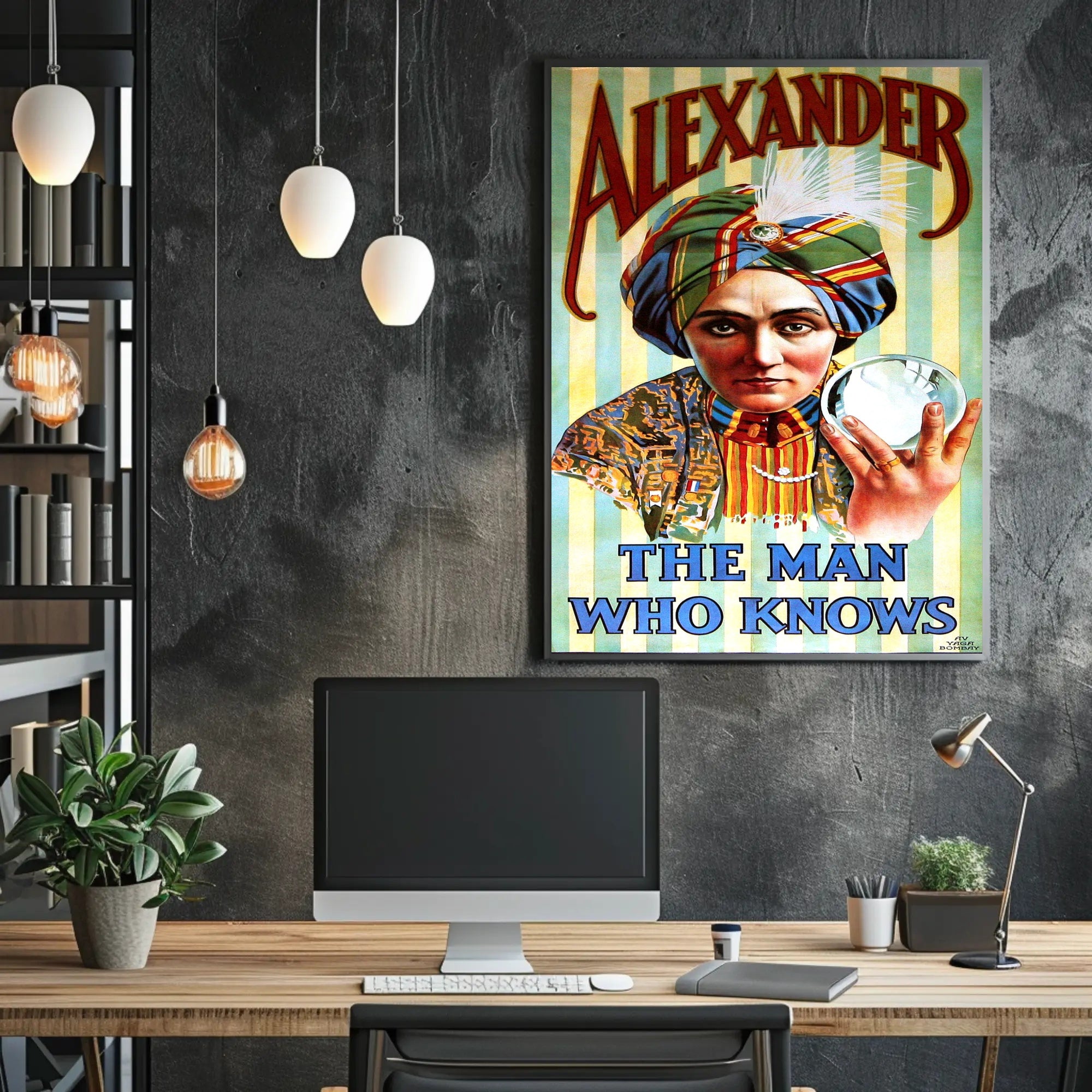 Mystical Psychic Performer Vintage Artistic Pop Culture Poster