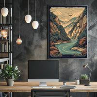 Serene Canyon Landscape Poster