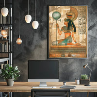 Futuristic Skyline Silhouette Art Deco Poster