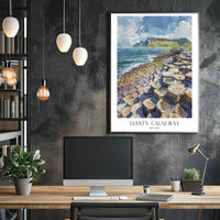 Giant's Causeway Wonder: Irish Landscape Travel Poster PosterGoat