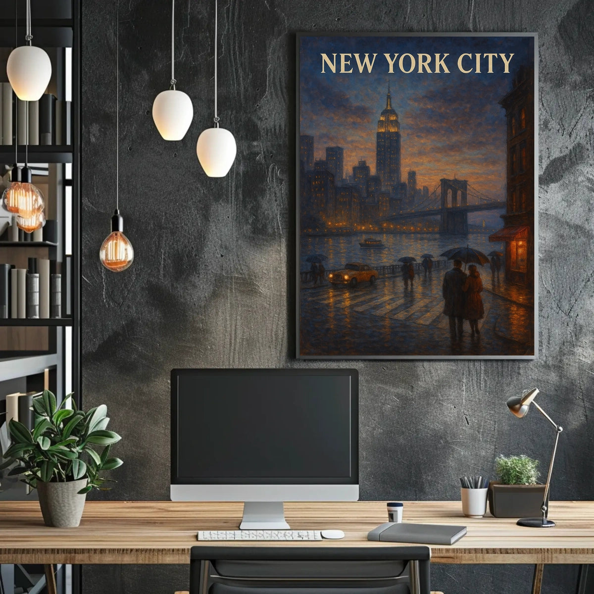 New York City at Dusk Poster