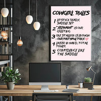 Cowgirl Empowerment Typography Poster: Motivational or Quote Poster PosterGoat