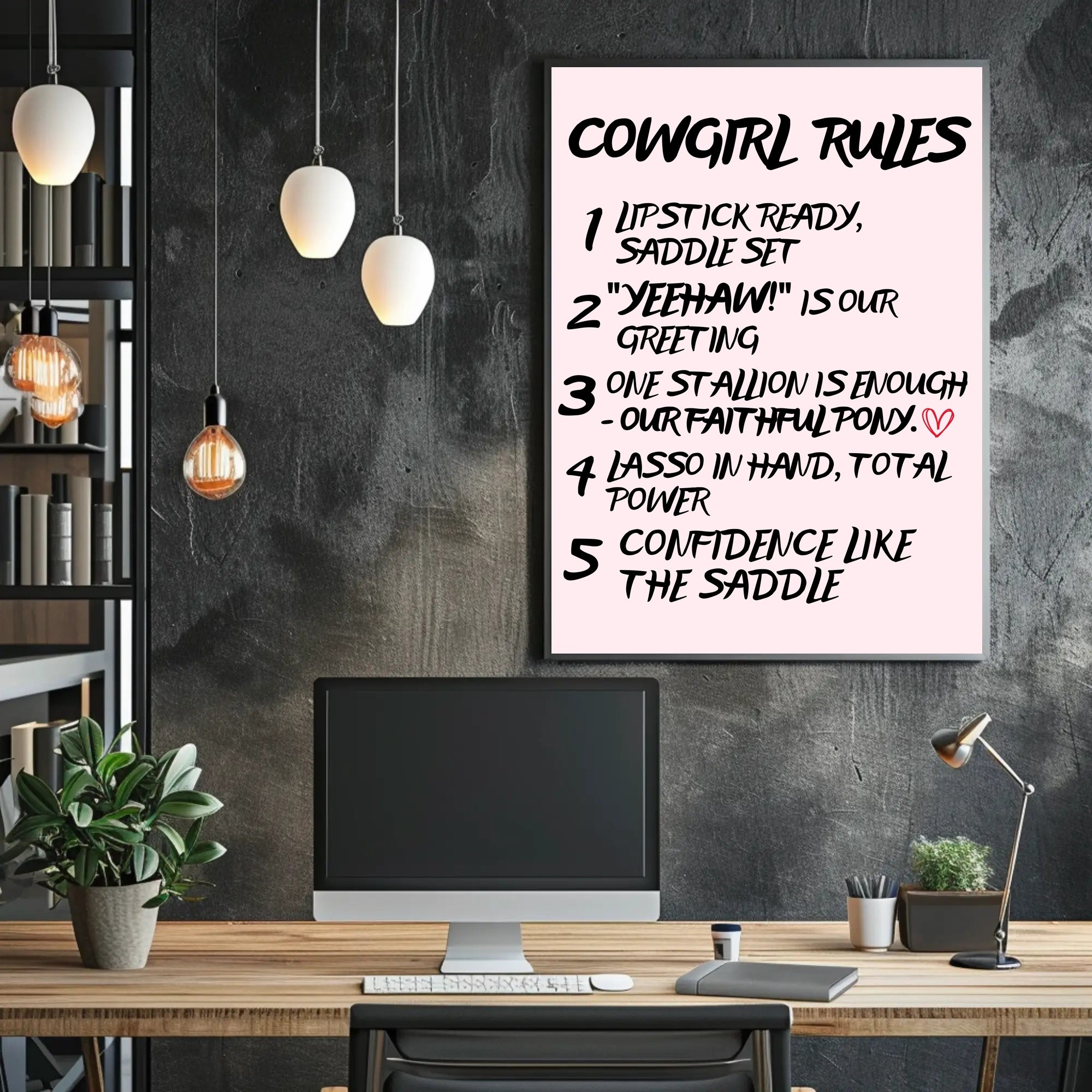 Cowgirl Empowerment Typography Poster: Motivational or Quote Poster PosterGoat