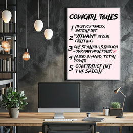 Cowgirl Empowerment Typography Poster: Motivational or Quote Poster PosterGoat