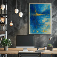 Naples Florida Poster Palm Trees Beach Sunset Wall Art