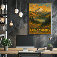 Lassen Volcanic National Park Vintage Traveler Poster