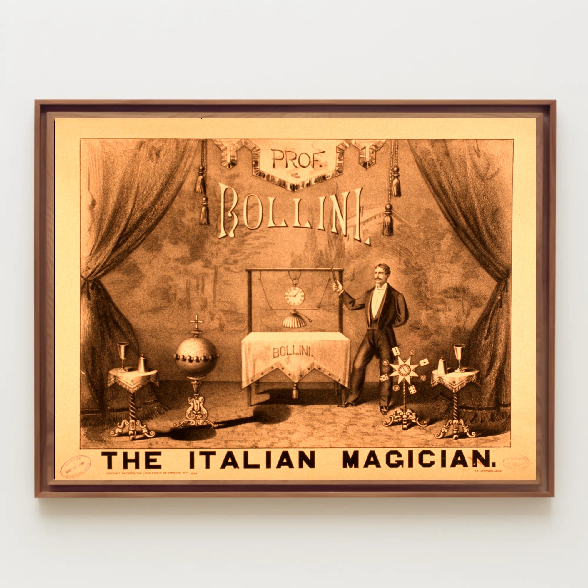The Italian Magician Vintage Magic Show Historical Poster