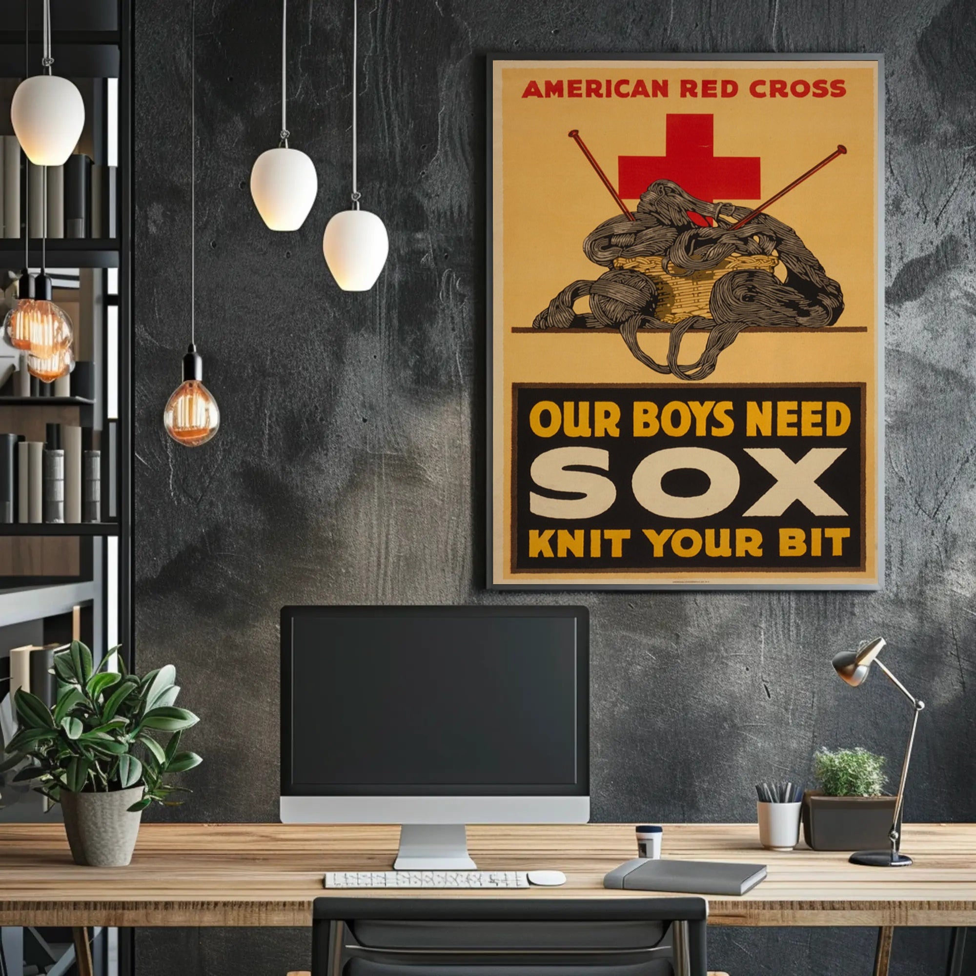 Knit for the Troops Poster PosterGoat