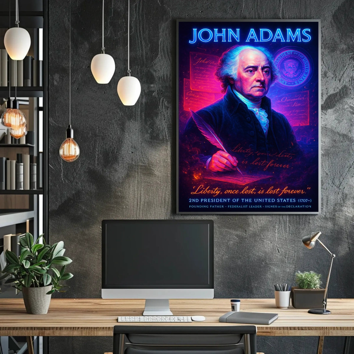 John Adams 2nd President Poster