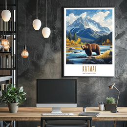 Katmai National Park Scenic Poster Wall Art Print