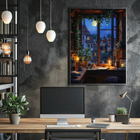 Medieval Fantasy Hooded Figure with Golden Medallion PosterGoat