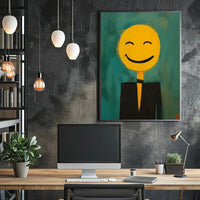 Smiley In A Suit Poster Whimsical Wall Art Print